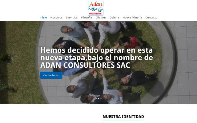 Captura de la web de Adan Consultores |