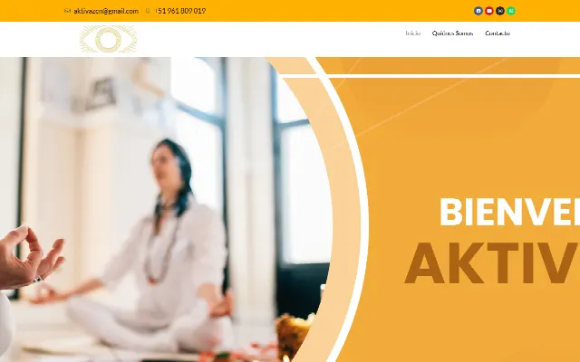 Captura de la web de AktivaZen – Empoderamiento Mental y Físico – Enseñanzas Ancestrales para la Humanidad