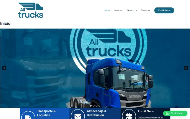 Captura de la web de Alltruckssac – Alltruckssac