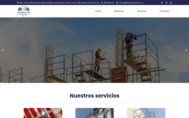 Captura de la web de Andamios