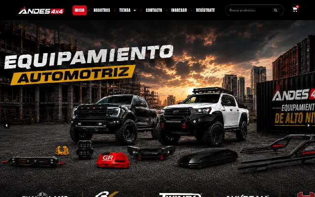 Captura de la web de Andes 4×4