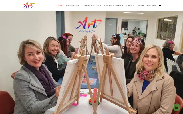 Captura de la web de Home - Art Painting Fun