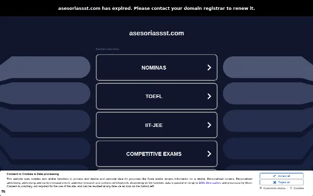 Captura de la web de asesoriassst.com