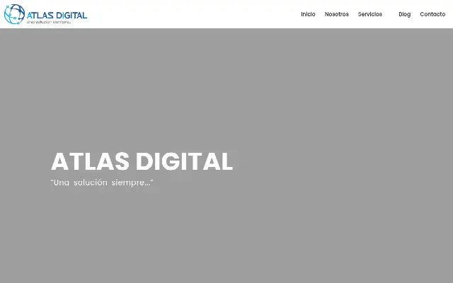Captura de la web de ATLAS DIGITAL S.A.C. – “Siempre una solución….”