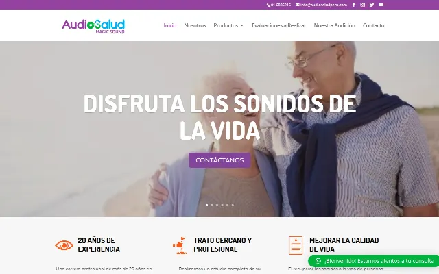 Captura de la web de Audio Salud Perú |