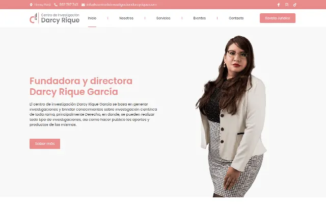 Captura de la web de CENTRO DE INVESTIGACIÓN DARCY AUDREY RIQUE GARCÍA