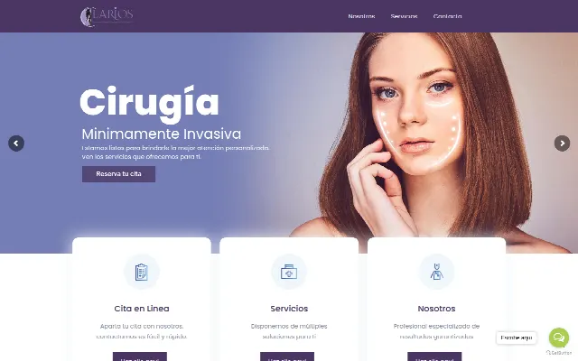 Captura de la web de Home - cirugiaplasticalarios