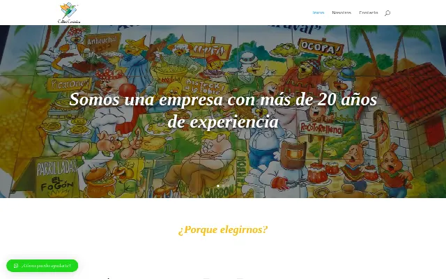 Captura de la web de Colibri Ceramica | Otro sitio realizado con WordPress