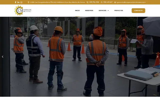 Captura de la web de Corporación Mica SAC