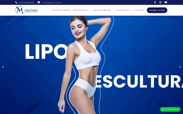 Captura de la web de CPM – Cirugía estética