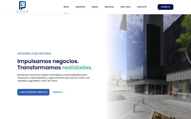 Captura de la web de CRUZ PATNERS