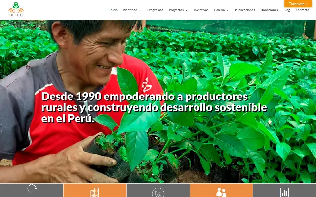 Captura de la web de DETEC |