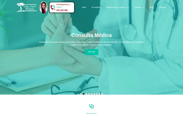 Captura de la web de Dra Beltran – Traumatología