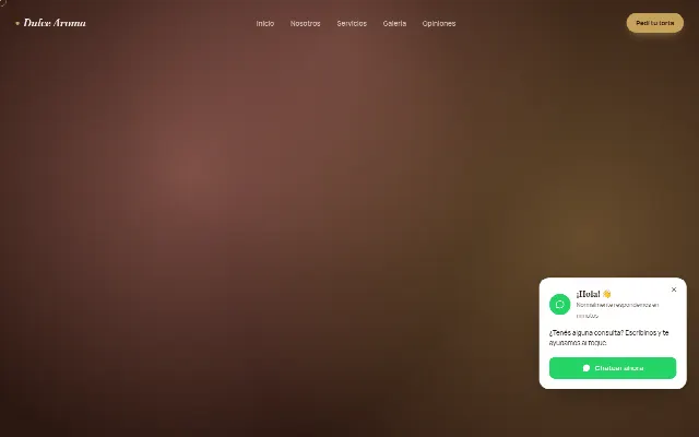 Captura de la web de Dulce Aroma
