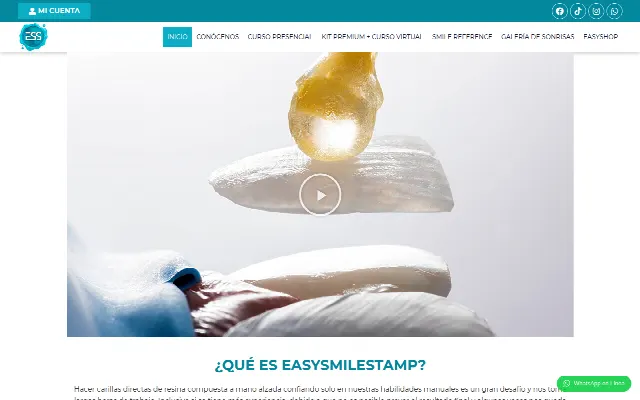 Captura de la web de Easy Smile Stamp – Cursos Virtuales