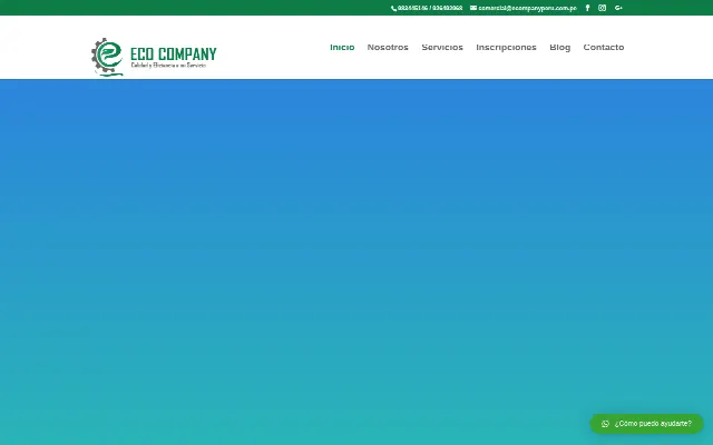 Captura de la web de ECO COMPANY |