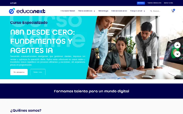Captura de la web de Educanext
