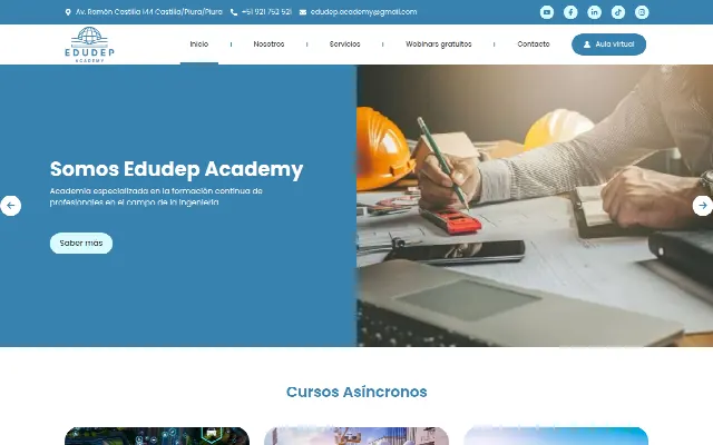 Captura de la web de Edudep Academy