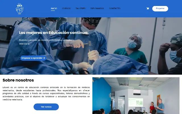 Captura de la web de Eduvet 360 – Eduvet 360