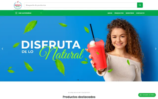 Captura de la web de Frutamil Natural - Tienda virtual de productos naturales