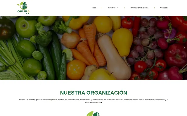 Captura de la web de Grupo JLZ