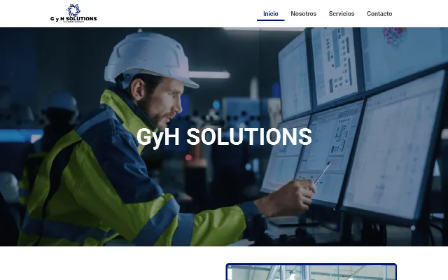 Captura de la web de GYH SOLUTIONS – Seguridad Electrónica