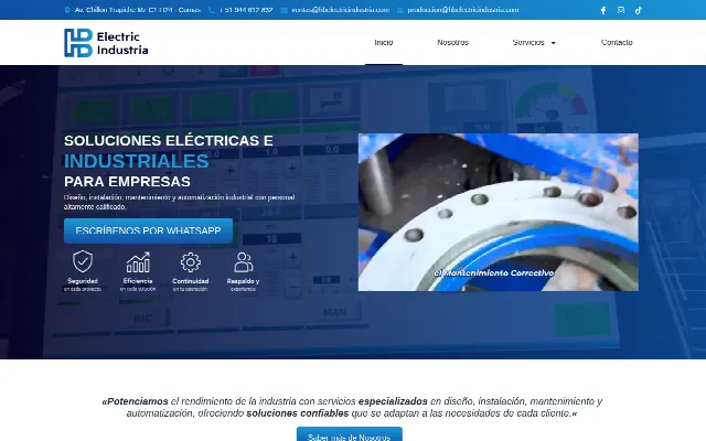 Captura de la web de Electric Industria
