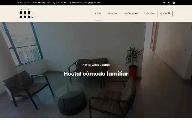 Captura de la web de Hostal Luxus Casma