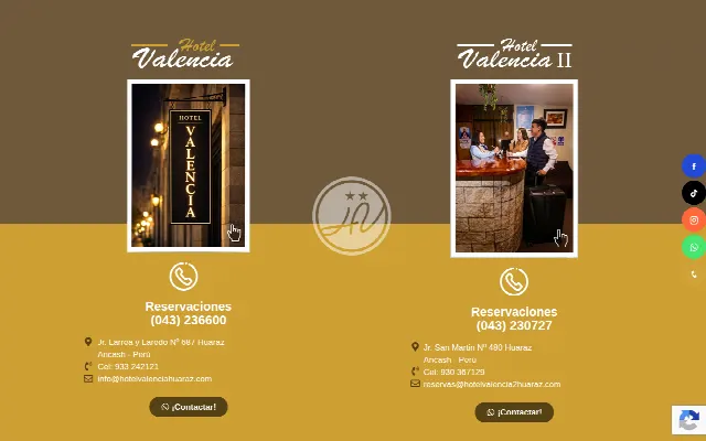Captura de la web de Portada - HOTEL VALENCIA