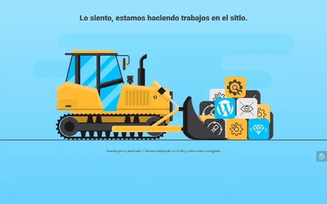 Captura de la web de INGEPROTEC SAC. is under construction