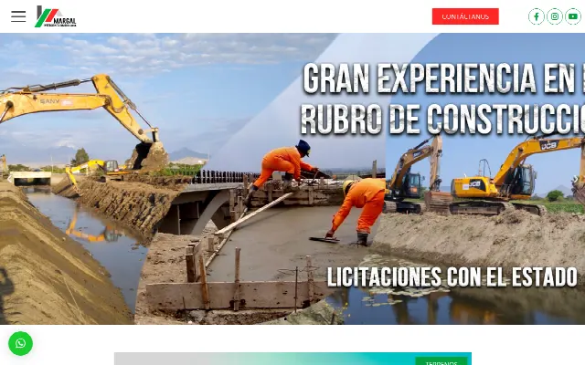 Captura de la web de Inversiones Margal – Proyectos Inmobiliarios