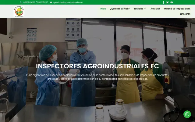 Captura de la web de Inspectores Agroindustriales