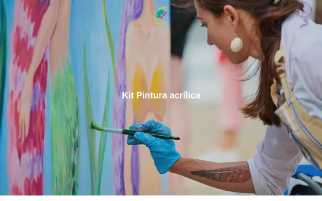 Captura de la web de Kit pintura acrilica