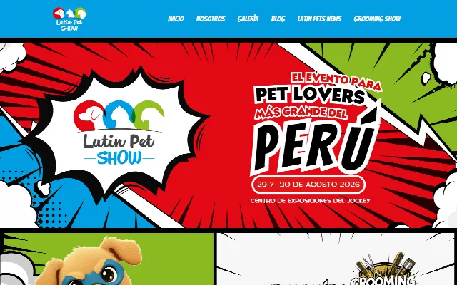 Captura de la web de LATIN PET
