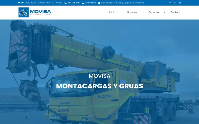 Captura de la web de Movisa