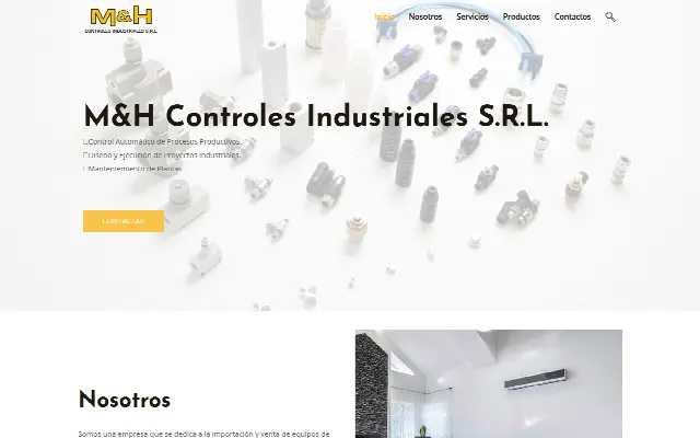 Captura de la web de myhcontroles – Controles Industriales