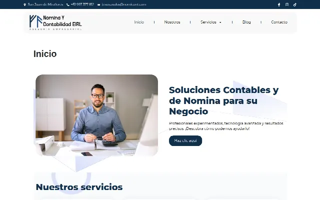 Captura de la web de Nomicont