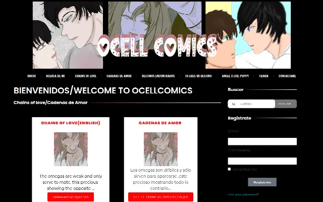 Captura de la web de ocellcomics – ocellcomics