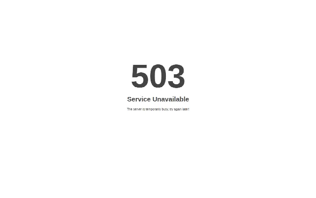 Captura de la web de 503 Service Unavailable