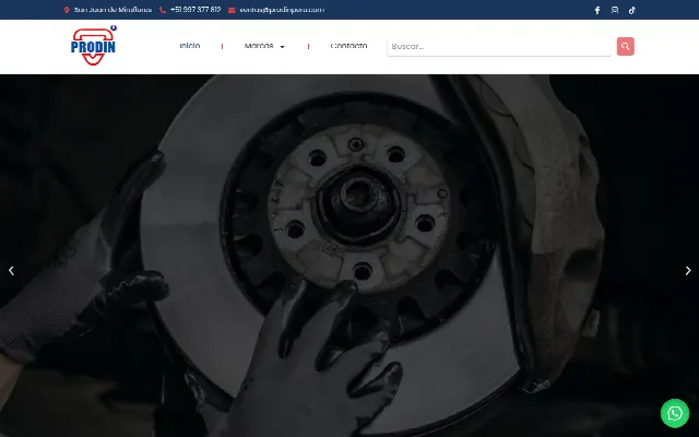 Captura de la web de Prodin Perú