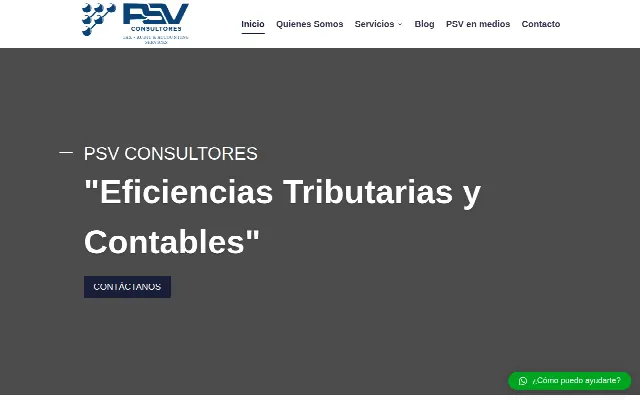 Captura de la web de Psv Consultores |