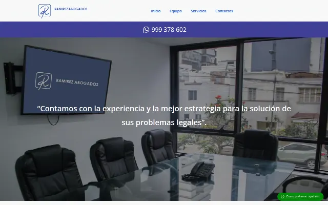 Captura de la web de Ramirez Abogados – Servicios jurídicos