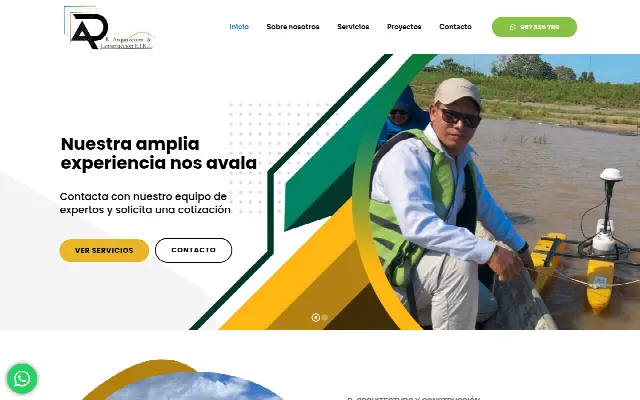 Captura de la web de R Arquitectura & Construcción – R. Arquitectura y Construcción