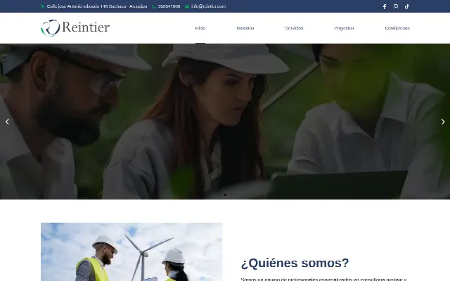 Captura de la web de Rientier
