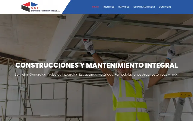 Captura de la web de SCF – CONSTRUCCIONES Y MANTENIMIENTO INTEGRAL E.I.R.L