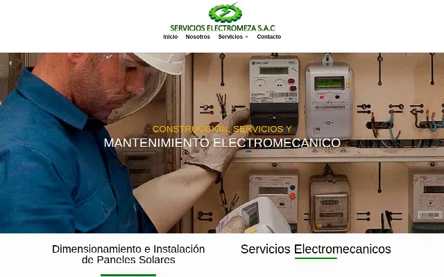 Captura de la web de Servicios Electromeza S.A.C. |