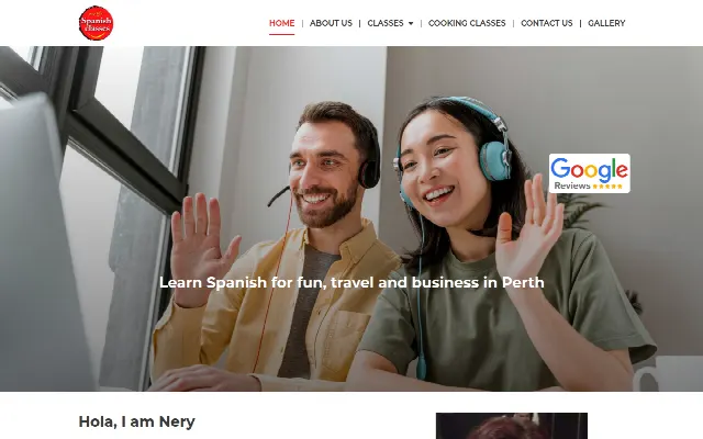 Captura de la web de Spanish Classes Perth – Spanish Classes