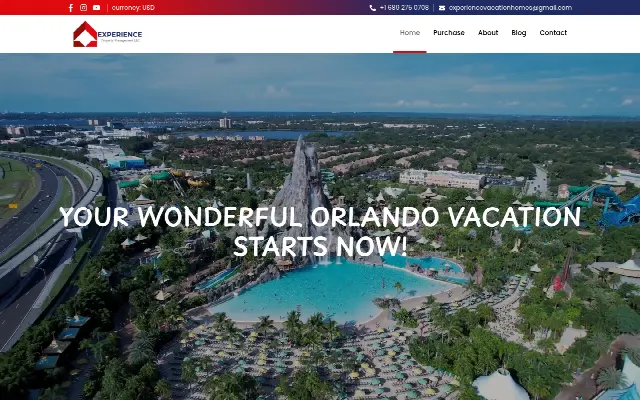 Captura de la web de VH EXPERIENCE – Property Management LLC