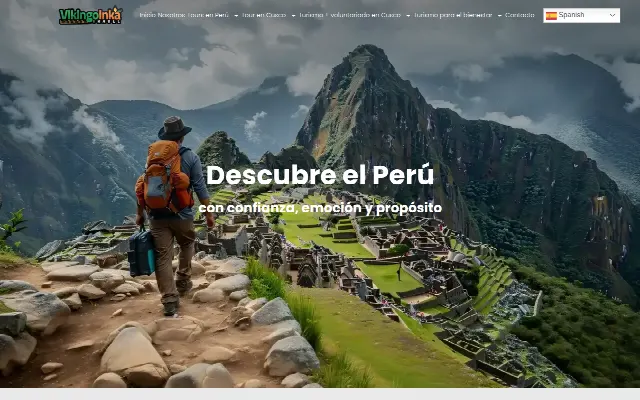 Captura de la web de Vikingo inka travel