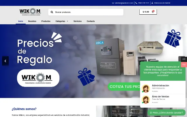 Captura de la web de wi-kom – wi-kom